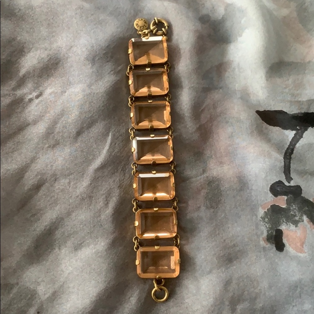J Crew peach tone crystal bracelet